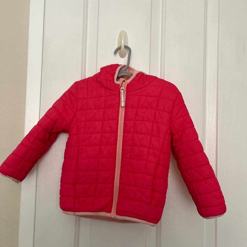 Cat & Jack Quilted Hooded Puffer Jacket - Bright Pink